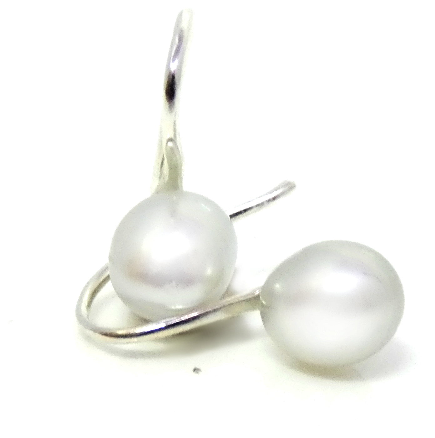 White South Seas Keishi Pearl Earrings